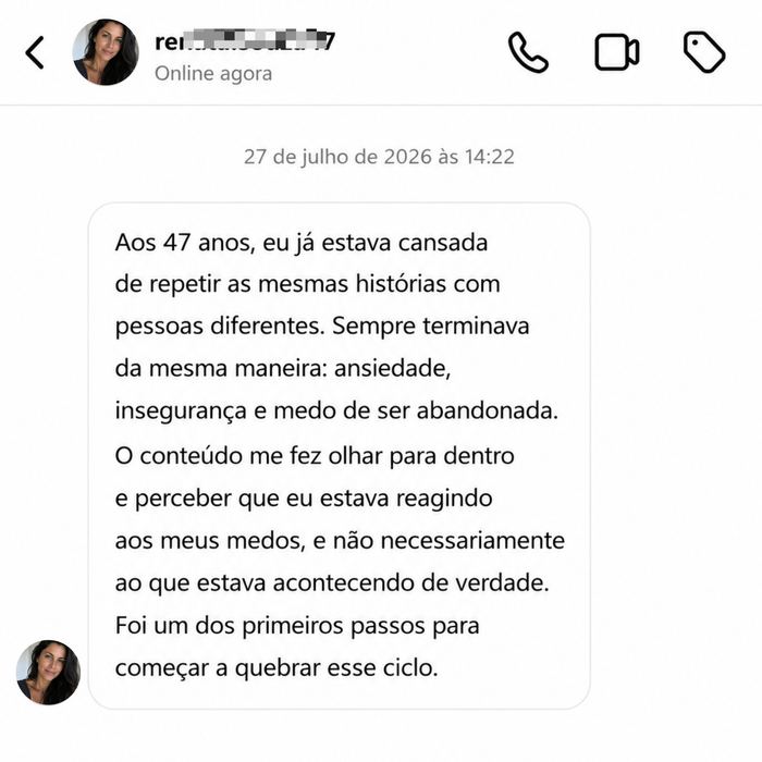 Depoimento real de leitora